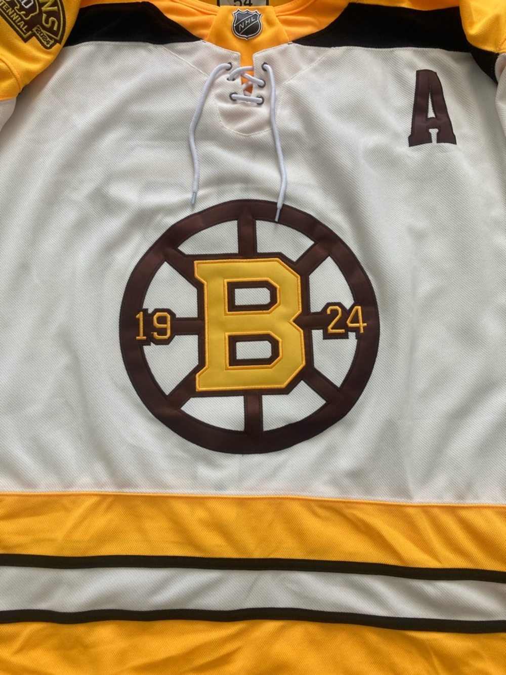 Fanatics Boston Bruins White and Gold Hockey Jersey #73 - Picture 2 of 7